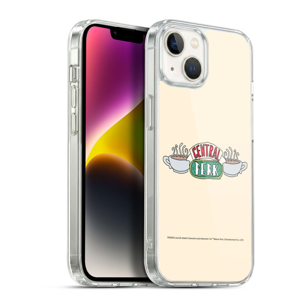 Friends TV Show Iconic Central Perk Soft Gel Case for Apple iPhone 14 Plus & MagSafe