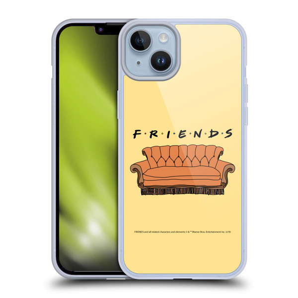 Friends TV Show Iconic Couch Soft Gel Case for Apple iPhone 14 Plus & MagSafe