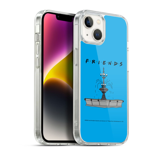 Friends TV Show Iconic Fountain Soft Gel Case for Apple iPhone 14 Plus & MagSafe