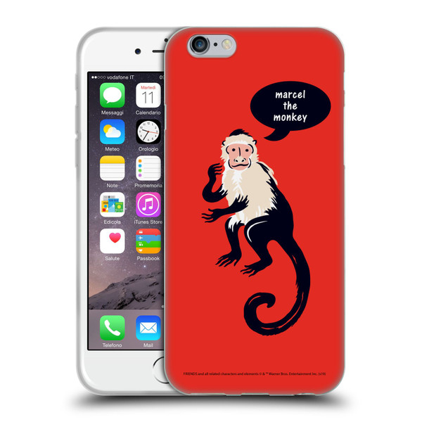 Friends TV Show Iconic Marcel The Monkey Soft Gel Case for Apple iPhone 6 / iPhone 6s