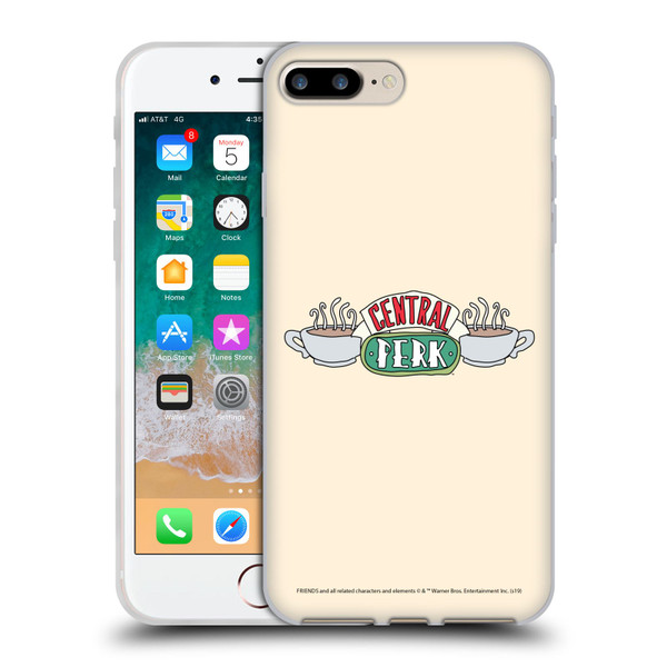 Friends TV Show Iconic Central Perk Soft Gel Case for Apple iPhone 7 Plus / iPhone 8 Plus & MagSafe