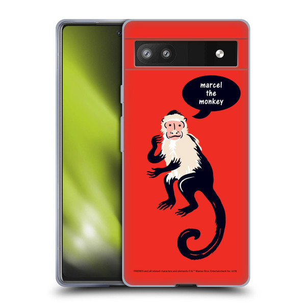 Friends TV Show Iconic Marcel The Monkey Soft Gel Case for Google Pixel 6a