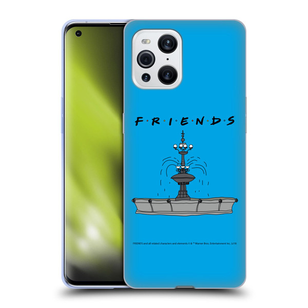 Friends TV Show Iconic Fountain Soft Gel Case for OPPO Find X3 / Pro