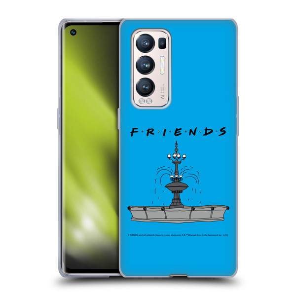Friends TV Show Iconic Fountain Soft Gel Case for OPPO Find X3 Neo / Reno5 Pro+ 5G