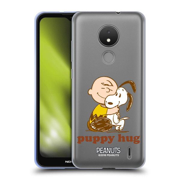 Peanuts Snoopy Hug Charlie Puppy Hug Soft Gel Case for Nokia C21