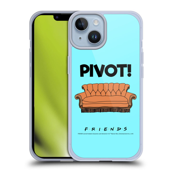 Friends TV Show Quotes Pivot Soft Gel Case for Apple iPhone 14