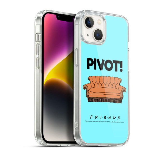 Friends TV Show Quotes Pivot Soft Gel Case for Apple iPhone 14 Plus & MagSafe