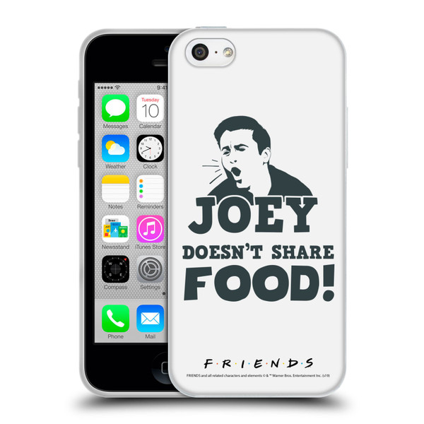 Friends TV Show Quotes Joey Food Soft Gel Case for Apple iPhone 5c