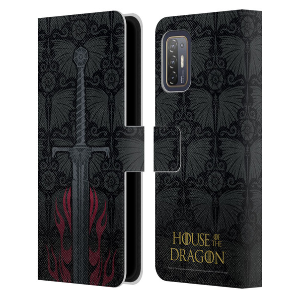 House Of The Dragon: Television Series Graphics Sword Leather Book Wallet Case Cover For HTC Desire 21 Pro 5G