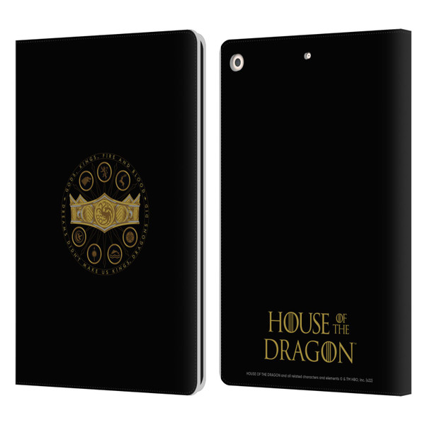 House Of The Dragon: Television Series Graphics Crown Leather Book Wallet Case Cover For Apple iPad 10.2 2019/2020/2021