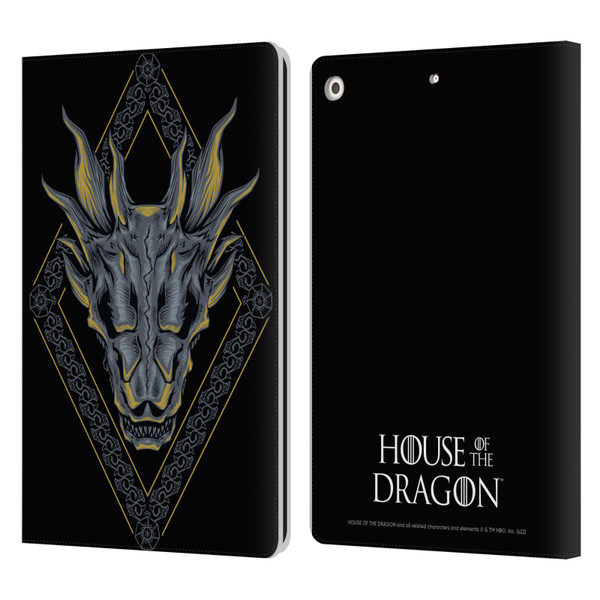 House Of The Dragon: Television Series Graphics Dragon Head Leather Book Wallet Case Cover For Apple iPad 10.2 2019/2020/2021