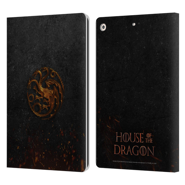 House Of The Dragon: Television Series Graphics Targaryen Emblem Leather Book Wallet Case Cover For Apple iPad 10.2 2019/2020/2021