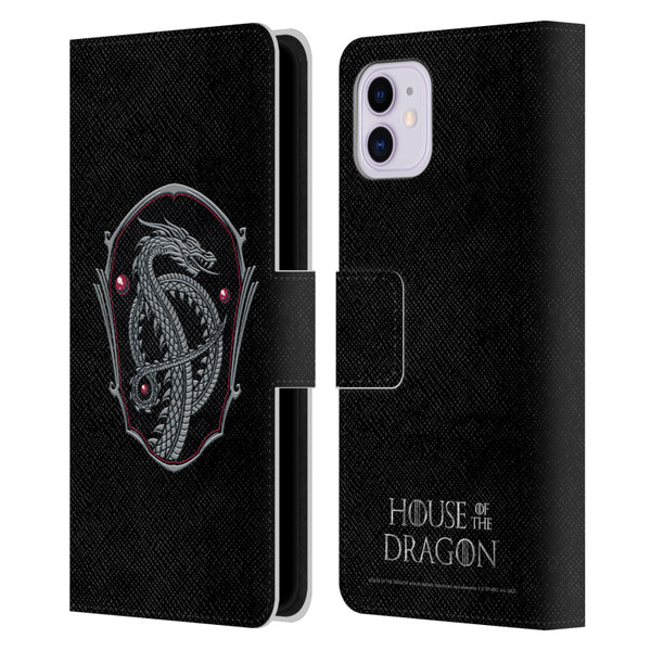 House Of The Dragon: Television Series Graphics Dragon Badge Leather Book Wallet Case Cover For Apple iPhone 11