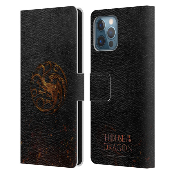 House Of The Dragon: Television Series Graphics Targaryen Emblem Leather Book Wallet Case Cover For Apple iPhone 12 Pro Max