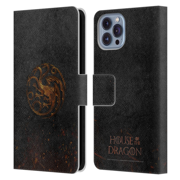 House Of The Dragon: Television Series Graphics Targaryen Emblem Leather Book Wallet Case Cover For Apple iPhone 14