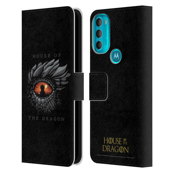 House Of The Dragon: Television Series Graphics Dragon Eye Leather Book Wallet Case Cover For Motorola Moto G71 5G