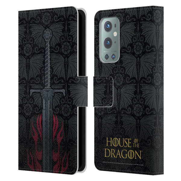 House Of The Dragon: Television Series Graphics Sword Leather Book Wallet Case Cover For OnePlus 9