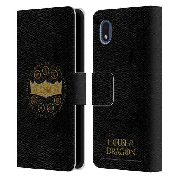 House Of The Dragon: Television Series Graphics Crown Leather Book Wallet Case Cover For Samsung Galaxy A01 Core (2020)