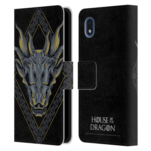 House Of The Dragon: Television Series Graphics Dragon Head Leather Book Wallet Case Cover For Samsung Galaxy A01 Core (2020)