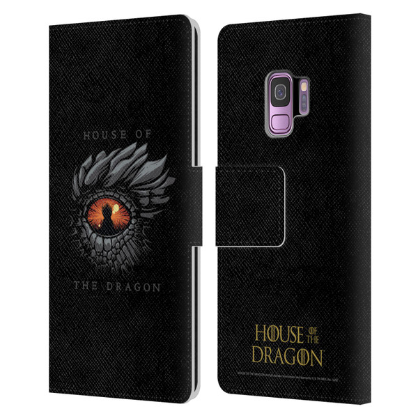 House Of The Dragon: Television Series Graphics Dragon Eye Leather Book Wallet Case Cover For Samsung Galaxy S9