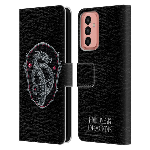 House Of The Dragon: Television Series Graphics Dragon Badge Leather Book Wallet Case Cover For Samsung Galaxy M13 (2022)