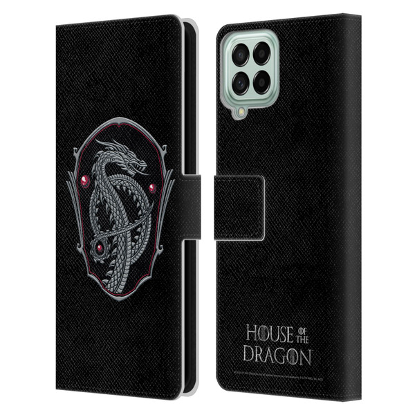 House Of The Dragon: Television Series Graphics Dragon Badge Leather Book Wallet Case Cover For Samsung Galaxy M33 (2022)
