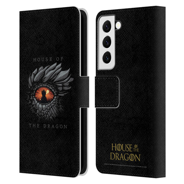 House Of The Dragon: Television Series Graphics Dragon Eye Leather Book Wallet Case Cover For Samsung Galaxy S22 5G