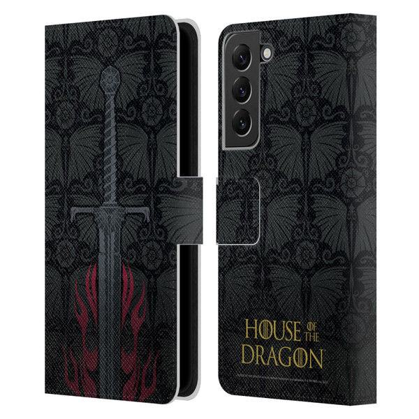 House Of The Dragon: Television Series Graphics Sword Leather Book Wallet Case Cover For Samsung Galaxy S22+ 5G