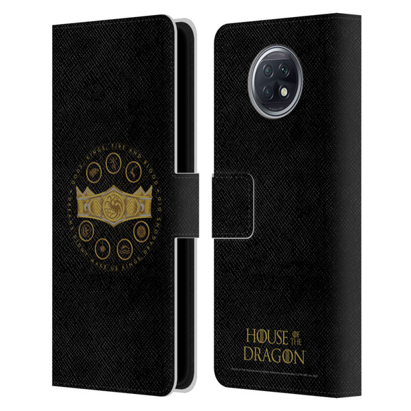 House Of The Dragon: Television Series Graphics Crown Leather Book Wallet Case Cover For Xiaomi Redmi Note 9T 5G