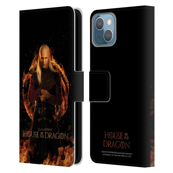 House Of The Dragon: Television Series Key Art Daemon Leather Book Wallet Case Cover For Apple iPhone 13