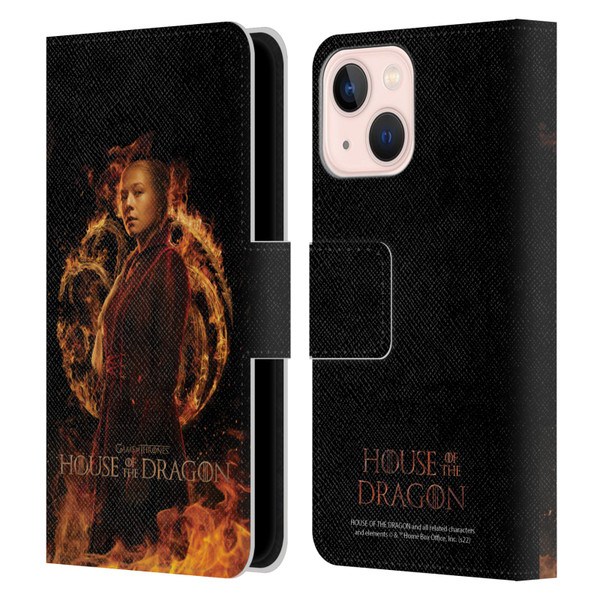 House Of The Dragon: Television Series Key Art Rhaenyra Leather Book Wallet Case Cover For Apple iPhone 13 Mini