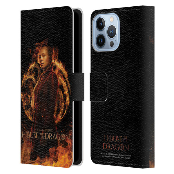 House Of The Dragon: Television Series Key Art Rhaenyra Leather Book Wallet Case Cover For Apple iPhone 13 Pro Max