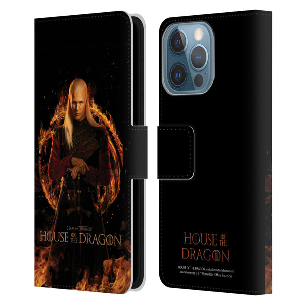 House Of The Dragon: Television Series Key Art Daemon Leather Book Wallet Case Cover For Apple iPhone 13 Pro