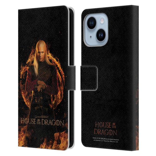 House Of The Dragon: Television Series Key Art Daemon Leather Book Wallet Case Cover For Apple iPhone 14 Plus