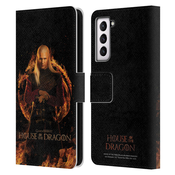 House Of The Dragon: Television Series Key Art Daemon Leather Book Wallet Case Cover For Samsung Galaxy S21 5G