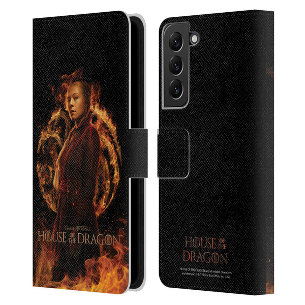 House Of The Dragon: Television Series Key Art Rhaenyra Leather Book Wallet Case Cover For Samsung Galaxy S22+ 5G