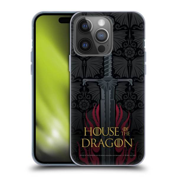 House Of The Dragon: Television Series Graphics Sword Soft Gel Case for Apple iPhone 14 Pro