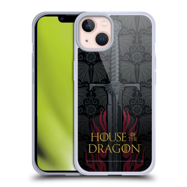 House Of The Dragon: Television Series Graphics Sword Soft Gel Case for Apple iPhone 13