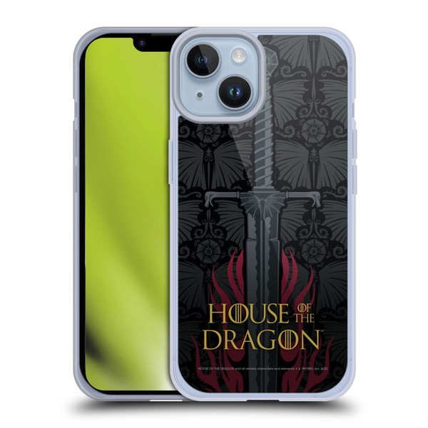 House Of The Dragon: Television Series Graphics Sword Soft Gel Case for Apple iPhone 14