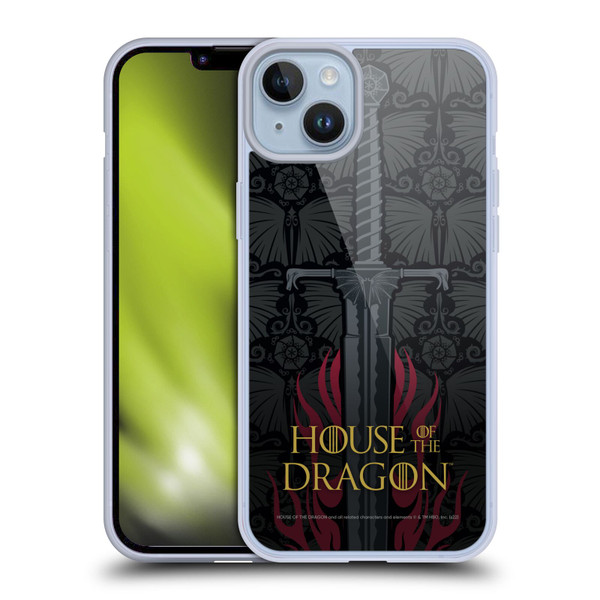 House Of The Dragon: Television Series Graphics Sword Soft Gel Case for Apple iPhone 14 Plus