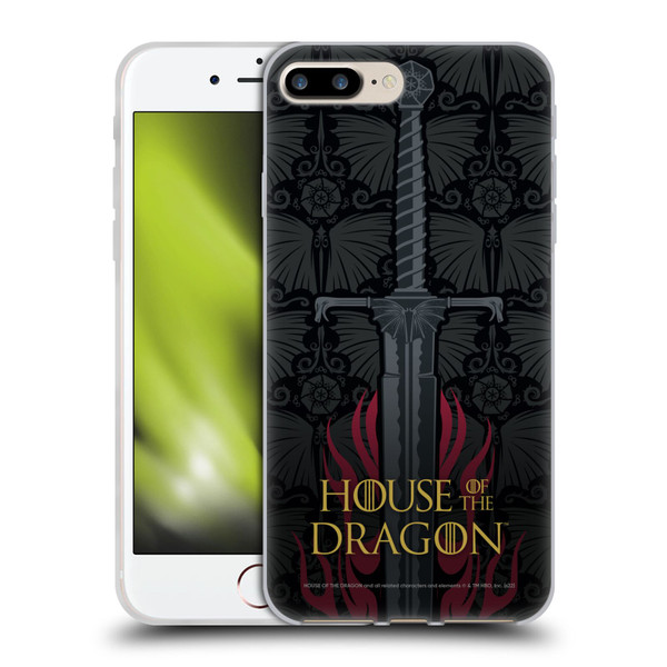 House Of The Dragon: Television Series Graphics Sword Soft Gel Case for Apple iPhone 7 Plus / iPhone 8 Plus