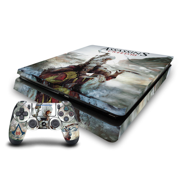 Assassin's Creed III Graphics Game Cover Vinyl Sticker Skin Decal Cover for Sony PS4 Slim Console & Controller