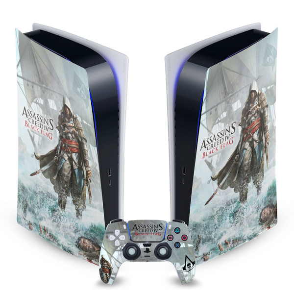 Assassin's Creed Black Flag Graphics Edward Kenway Key Art Vinyl Sticker Skin Decal Cover for Sony PS5 Digital Edition Bundle