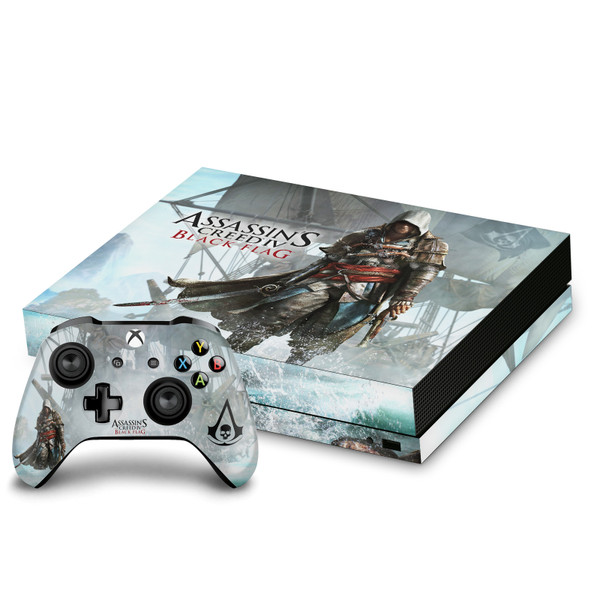 Assassin's Creed Black Flag Graphics Edward Kenway Key Art Vinyl Sticker Skin Decal Cover for Microsoft Xbox One X Bundle