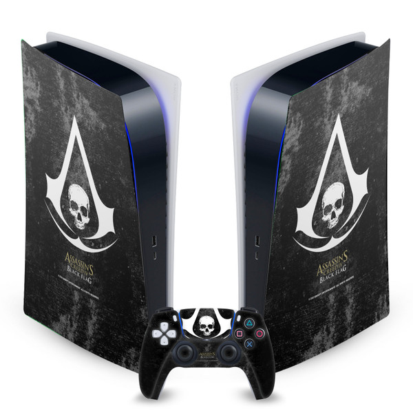 Assassin's Creed Black Flag Logos Grunge Vinyl Sticker Skin Decal Cover for Sony PS5 Digital Edition Bundle