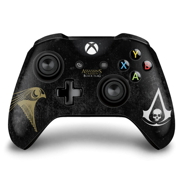 Assassin's Creed Black Flag Logos Grunge Vinyl Sticker Skin Decal Cover for Microsoft Xbox One S / X Controller