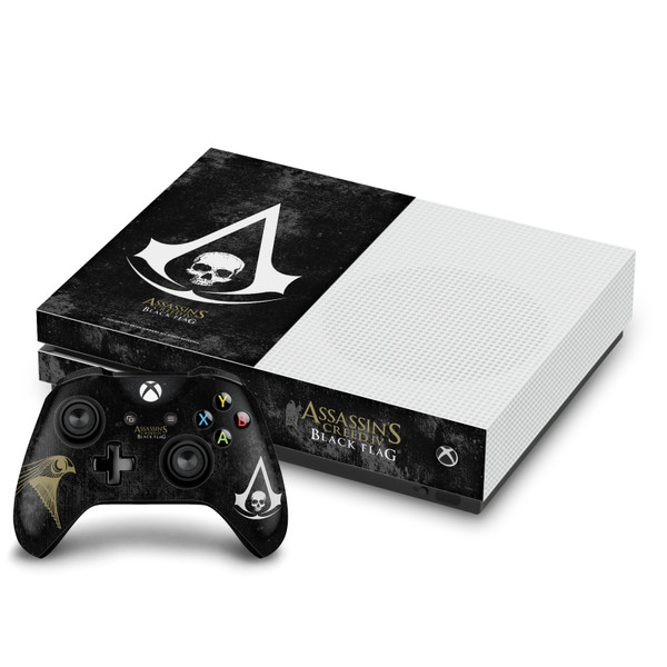 Assassin's Creed Black Flag Logos Grunge Vinyl Sticker Skin Decal Cover for Microsoft One S Console & Controller