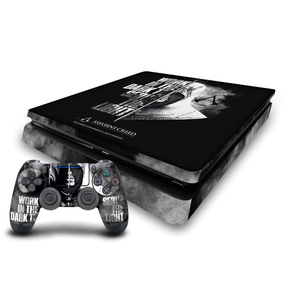 Assassin's Creed Legacy Typography Half Vinyl Sticker Skin Decal Cover for Sony PS4 Slim Console & Controller