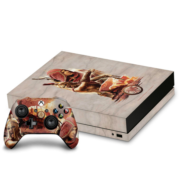 Assassin's Creed Odyssey Artwork Kassandra Vinyl Sticker Skin Decal Cover for Microsoft Xbox One X Bundle