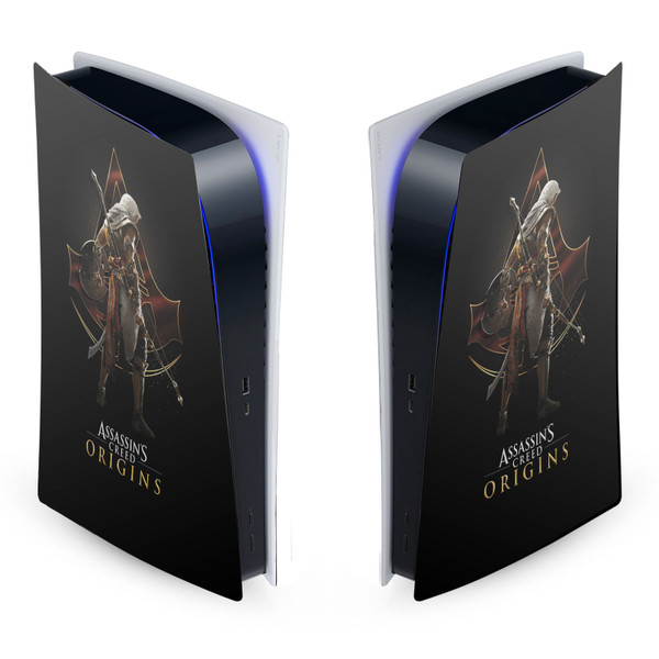 Assassin's Creed Origins Character Art Bayek Crest Vinyl Sticker Skin Decal Cover for Sony PS5 Digital Edition Console